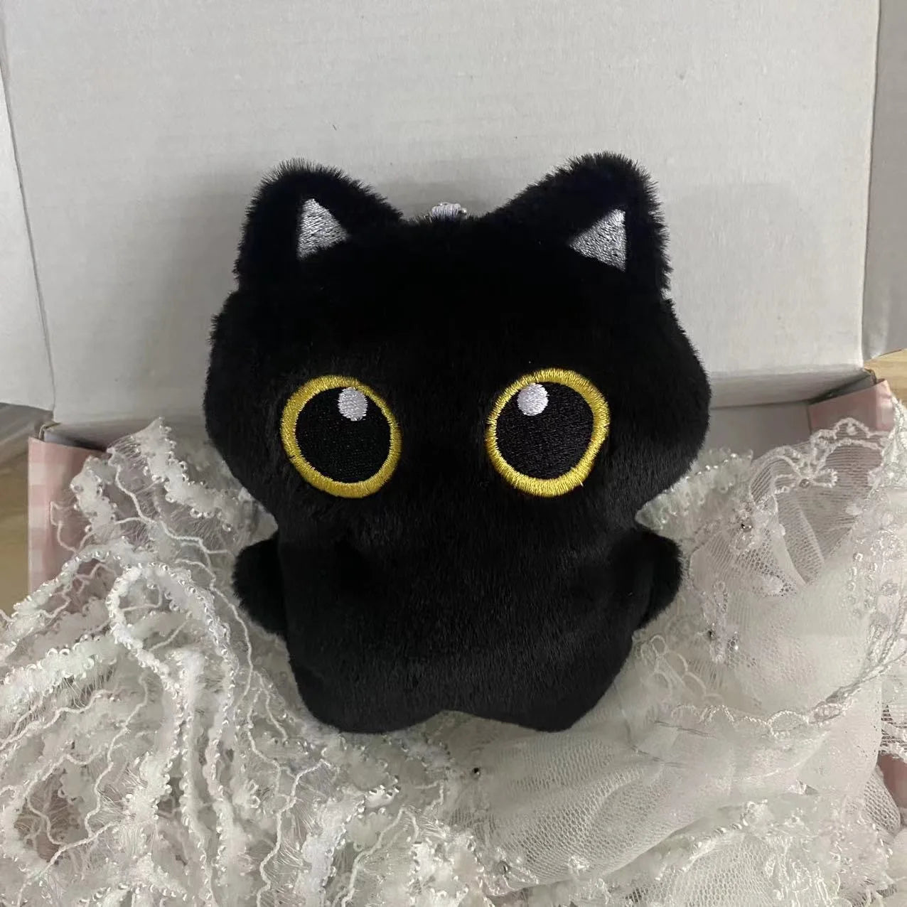 NEW Cute Black Cat plush toy Doll Small Pendant Cuddly Pillow Cushion Ins Black Cat Plush Toy Doll for Boy Girl Birthday Gifts