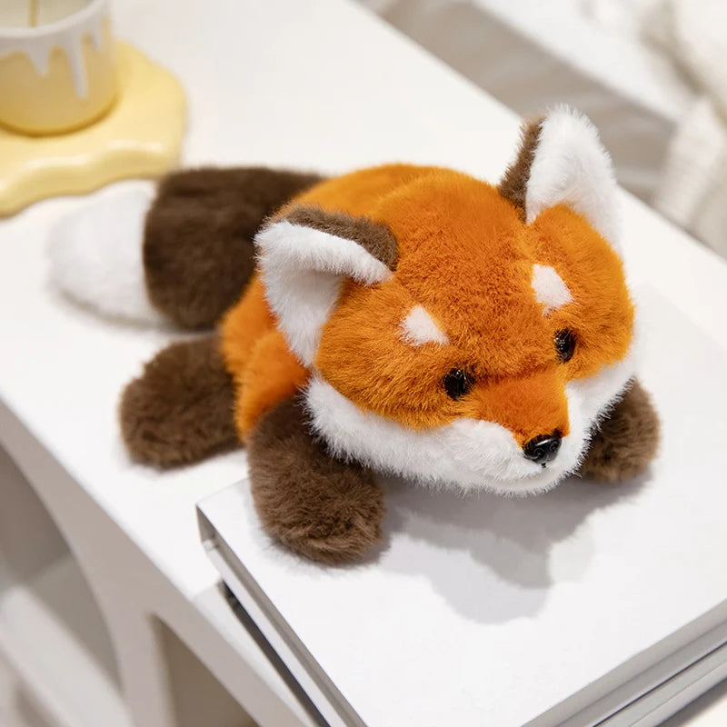 30-60cm New Kawaii Fox Plush Toys Cartoon Stuffed Animal Lovely Soft Cuddly Baby Plushie Doll Lie Prone Toy for Girls Gift Decor