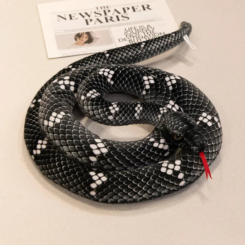 70-280cm Kawaii Snake Plush Toys Pit Viper Realistic Stuffed Cobra Animal Soft Cotton Cuddly Doll Python Birthday Gifts for Boys