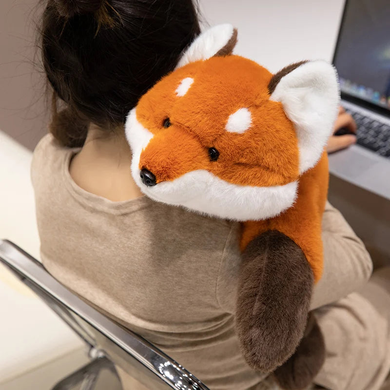 30-60cm New Kawaii Fox Plush Toys Cartoon Stuffed Animal Lovely Soft Cuddly Baby Plushie Doll Lie Prone Toy for Girls Gift Decor