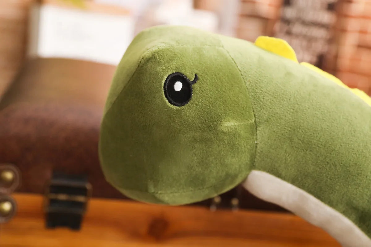 50/80cm Cuddly Dinosaur Tanystropheus Stuffed Toy Plush Dino Blue/Green/Pink Girls Boys Xmas Plushie Gift Birthday Brinqedos