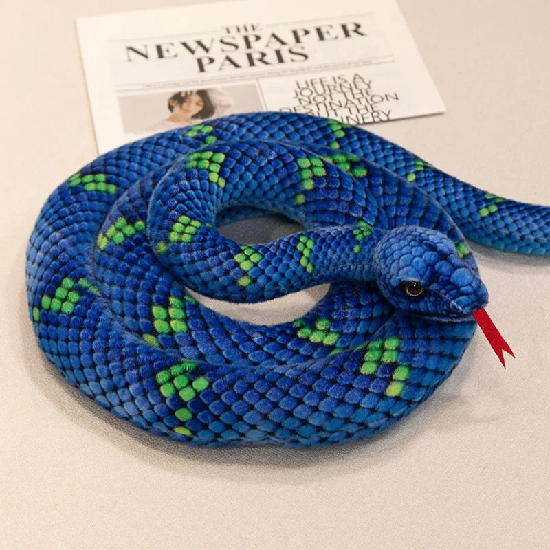 70-280cm Kawaii Snake Plush Toys Pit Viper Realistic Stuffed Cobra Animal Soft Cotton Cuddly Doll Python Birthday Gifts for Boys