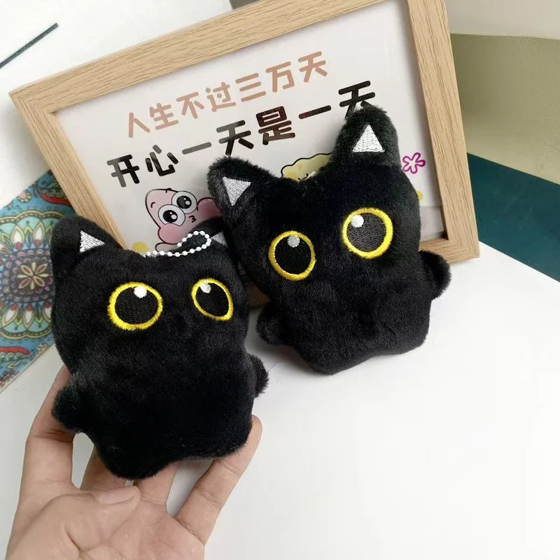 NEW Cute Black Cat plush toy Doll Small Pendant Cuddly Pillow Cushion Ins Black Cat Plush Toy Doll for Boy Girl Birthday Gifts