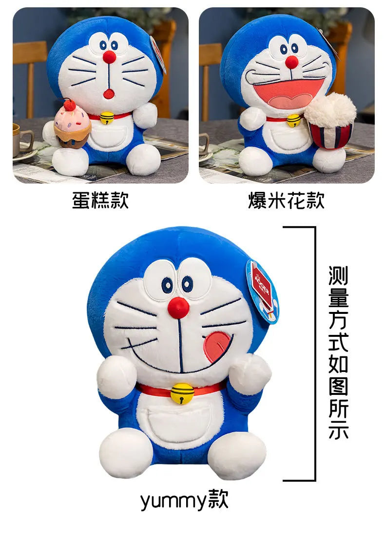 Aoger Doraemon Cake Popcorn Plush Toy Kawaii Japanese Style Dessert Series Plushies Cuddly Doll Toys Girl Cartoon Birthday Gifts