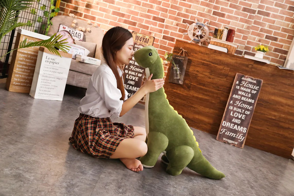50/80cm Cuddly Dinosaur Tanystropheus Stuffed Toy Plush Dino Blue/Green/Pink Girls Boys Xmas Plushie Gift Birthday Brinqedos