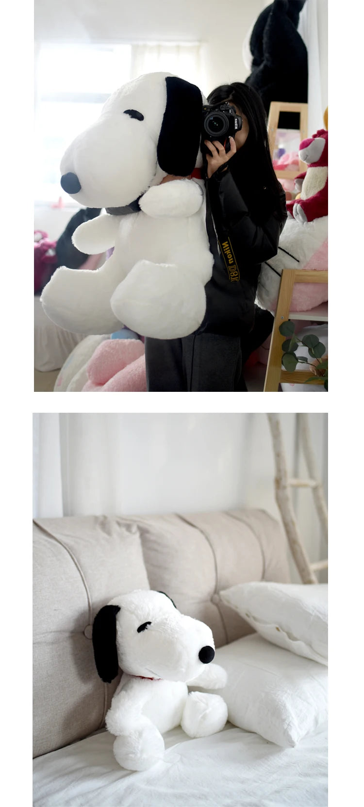 40/60cm Snoopy Plush Toy Cuddly Snoopy Stuffed Cartoon Anime Comfortable Hug Plushies Birthday Gifts For Kid Girl